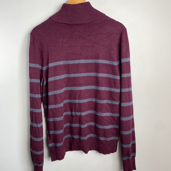Calvin Klein Jeans Women's Burgundy Striped Turtleneck Sweater Size‎ X-Large - Picture 5 of 13